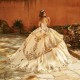 Shiny Quinceanera Dresses Vestidos De 15 Anos Off-Shoulder 3D Flower Applique Lace Crystal Formal Princess Gown