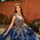 Shiny Quinceanera Dresses Vestidos De 15 Anos Off-Shoulder 3D Flower Applique Lace Crystal Formal Princess Gown