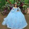 Sweet 16 15 Birthday Dress Sky Blue Off Shoulder Ball Gown Quinceanera Dresses Pageant Vestido De 15 Anos