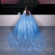 Off Shoulder Sky Blue Princess Quinceanera Dresses Sweetheart Applique Beads With Cape