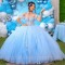 V-Neck Sky Blue Quinceanera Dresses Vestidos De 15 Anos Off-Shoulder Applique Lace Beading Formal Princess Gown