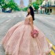 Stylish Ball Gown Quinceanera Dress 2024 Tulle Beading With Jacket Long Pink Sleeveless Party Dress