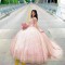 Stylish Ball Gown Quinceanera Dress 2024 Tulle Beading With Jacket Long Pink Sleeveless Party Dress