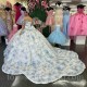 Sweetheart 16 Quinceanera Dresses Lace Crystal Flower Tull Off The Shoulder Evening Dresses Party Dress