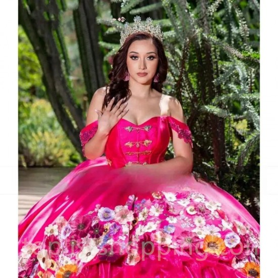 Sweetheart Quinceanera Dress Ball Gowns Appliques Beads Tull Tiered Sweet 16 Dresses Vestidos De 15 Quinceañera