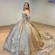 Sweetheart Shiny Quinceanera Dress Ball Gown Beads Crystal 3DFlower Off the Shoulder Corset Vestido De 15