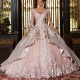 Vestido De 15 Anos Pink V-Neck Charro Quinceanera Dresses Lace Appliques Beads Corset Sweet 16 Dress Abiti Da Cerimonia