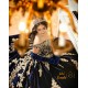 Off Shoulder Navy Blue Quinceanera Dress Lace Appliques V Neck Sweet 15 Gowns