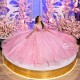 Off Shoulder Pink 15 Dresses Sweetheart Neck Quince Dress With Butterfly