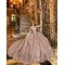 Off Shoulder Rose Gold Quinceanera Dress Lace Appliques Sweetheart Neck Sweet 15 Gowns