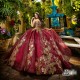 Sleeveless Burgundy Quinceanera Dress Lace Appliques Square Collar Sweet 15 Gowns