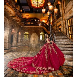 Sleeveless Burgundy Quinceanera Dress Lace Appliques Sweetheart Neck Sweet 15 Gowns