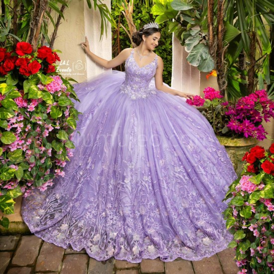 Sleeveless Light Purple Quinceanera Dress Lace Appliques Sweetheart Neck 15 Dresses