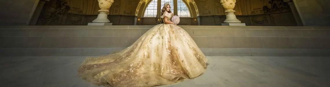 Gold Quinceanera Dress